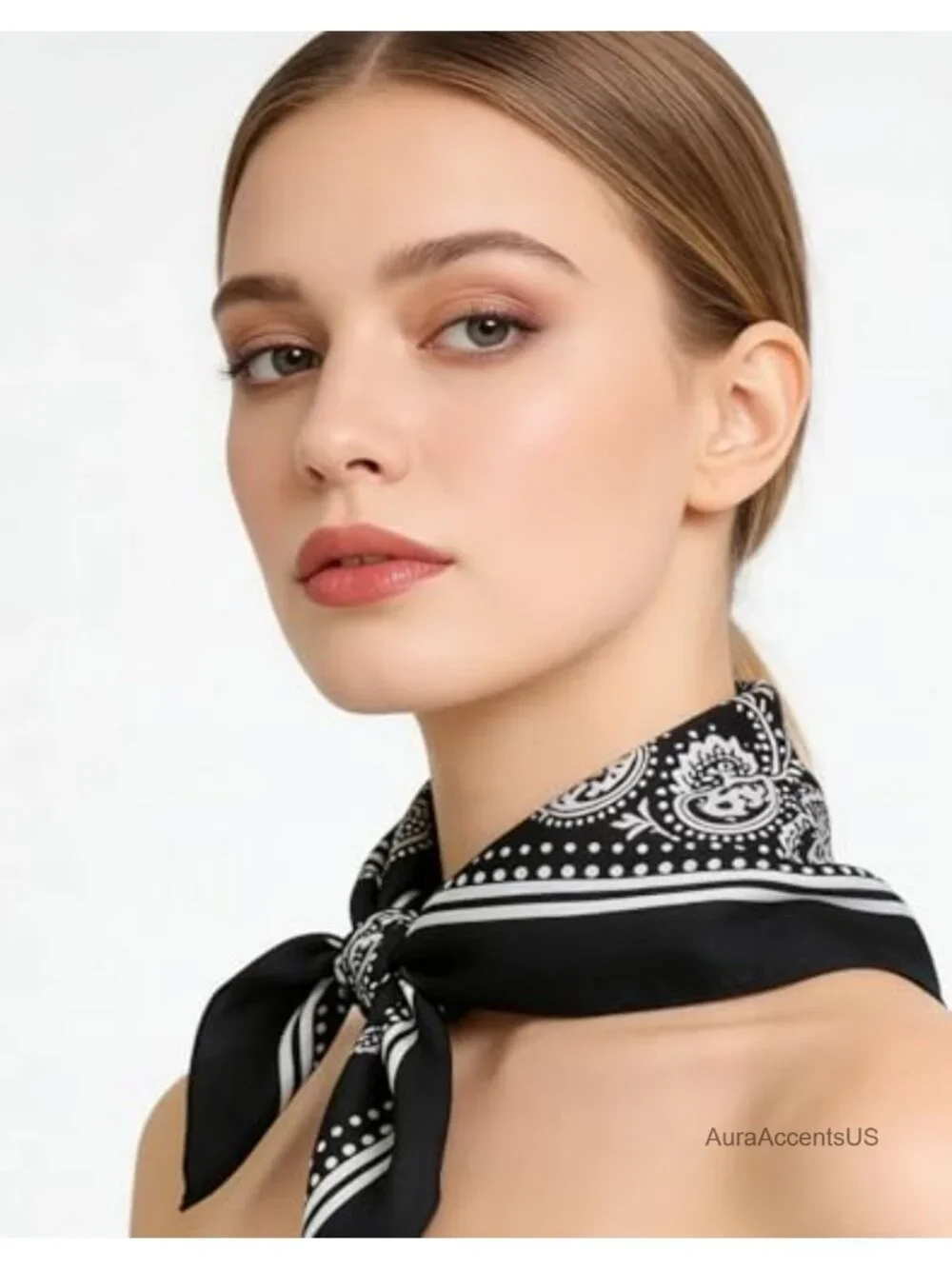 4pcs Silk Feeling Satin Square Scarf Neck Hair Wrap Bandana